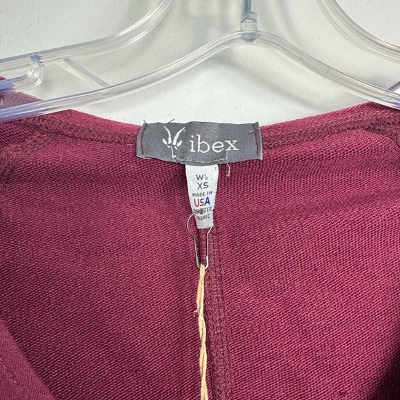 NWT Ibex hoody Marino Wool dress cabernet size XS - Picture 4 of 9